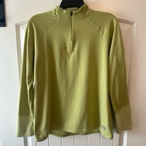 Women’s North Face Quarter Zip Pullover In Light Green Size Large Spring Casual